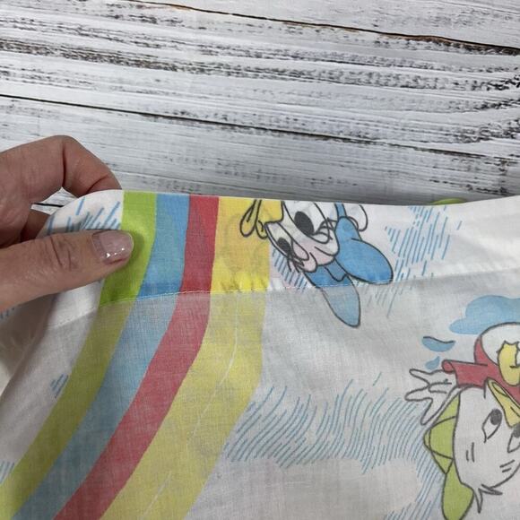 Vintage Pacific No Iron Disney Mickey Mouse Painting Rainbow Twin Flat Sheet - Picture 4 of 6